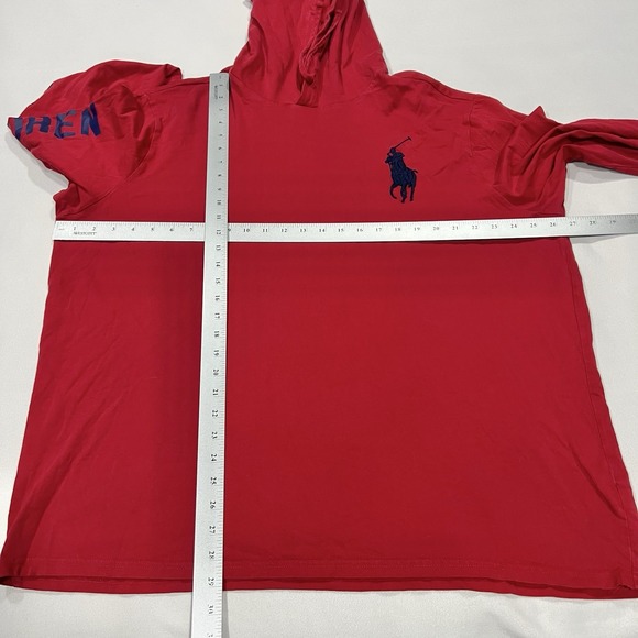 Polo Ralph Lauren Men 1967‎ Big Pony USA Flag Hoodie Long Sleeve Sweatshirt 2XL - Picture 6 of 7